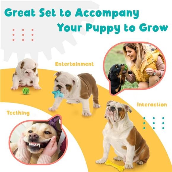 20Pack Luxury Puppy Toys for Teething, Cute Small Dog Toys with Rubber Puppy Toy - Picture 6 of 7